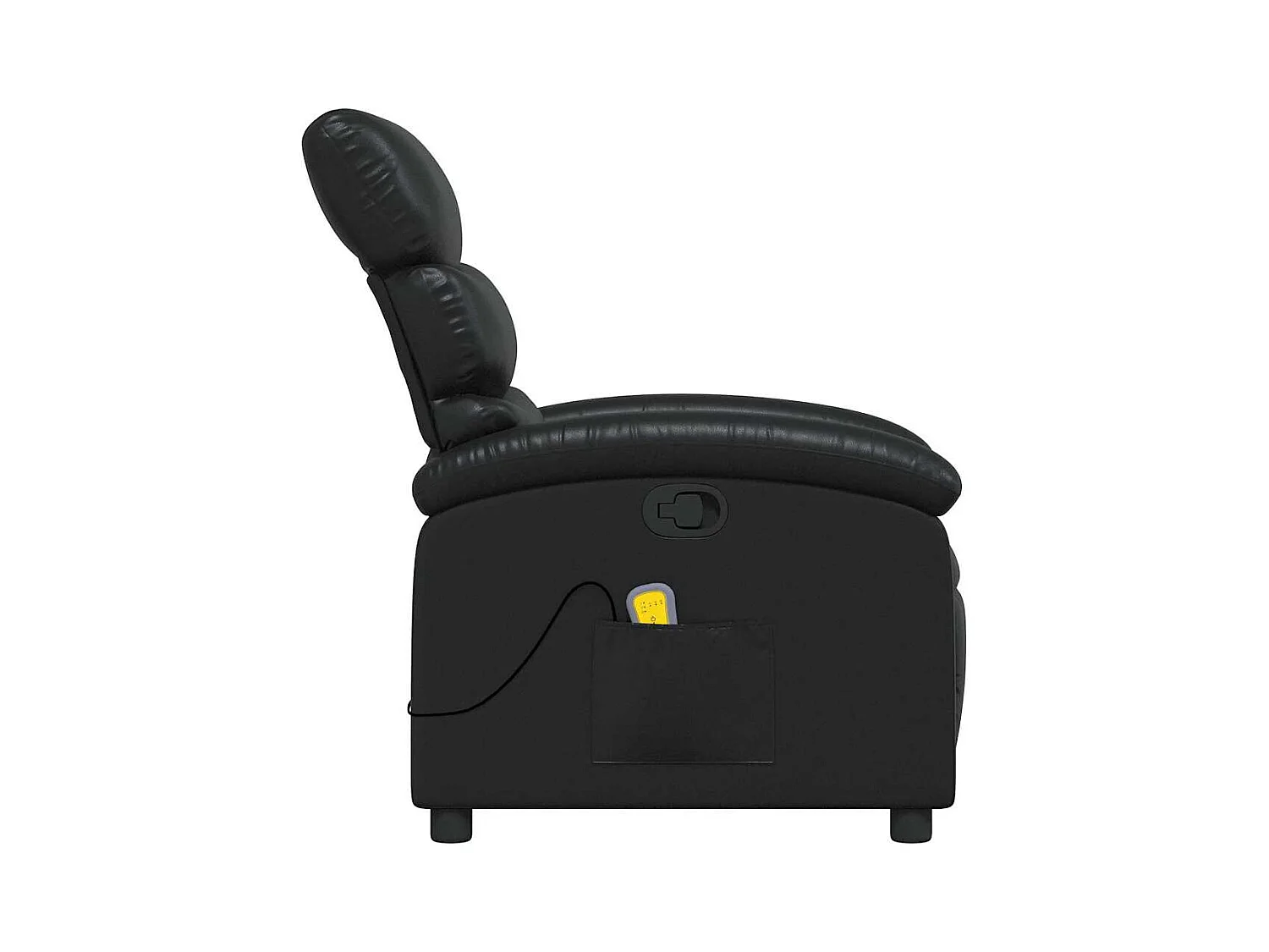Fauteuil de massage inclinable Noir Similicuir