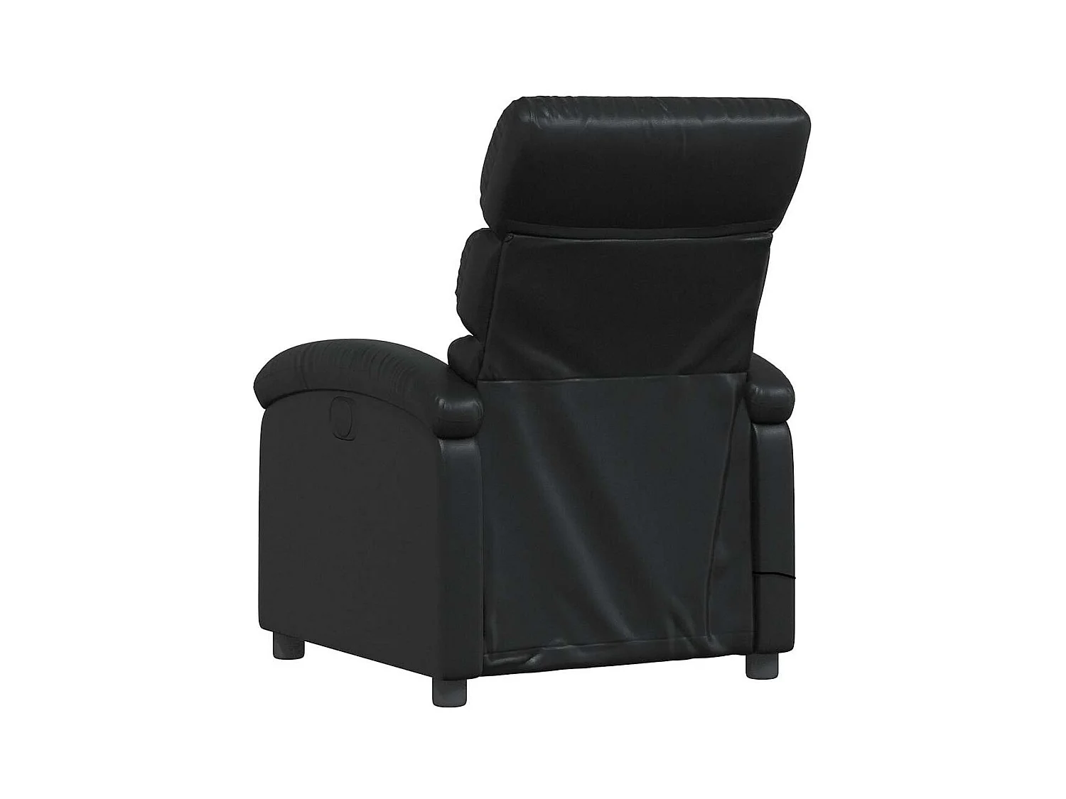 Fauteuil de massage inclinable Noir Similicuir
