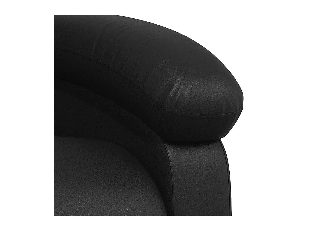 Fauteuil de massage inclinable Noir Similicuir
