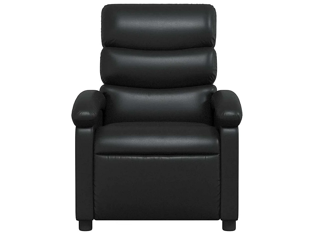 Fauteuil de massage inclinable Noir Similicuir