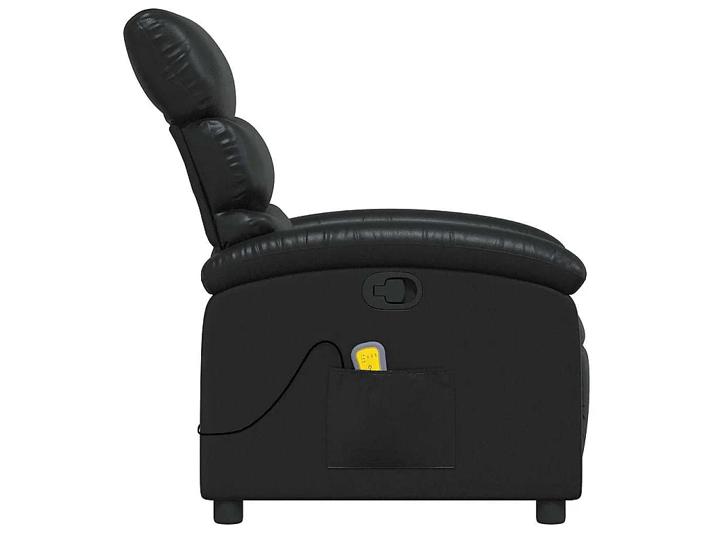 Fauteuil de massage inclinable Noir Similicuir