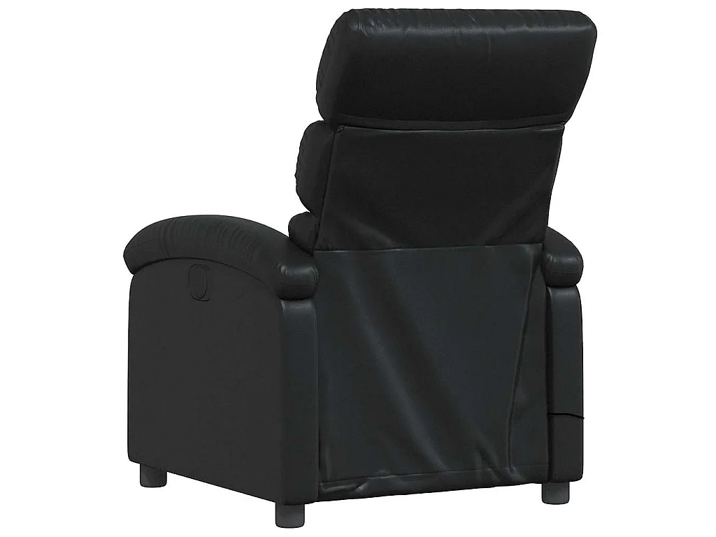 Fauteuil de massage inclinable Noir Similicuir