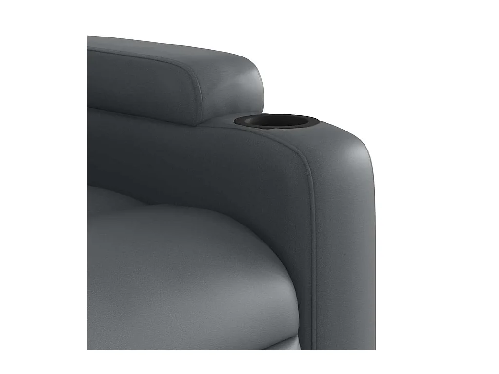 Sillón de masaje reclinable cuero sintético gris