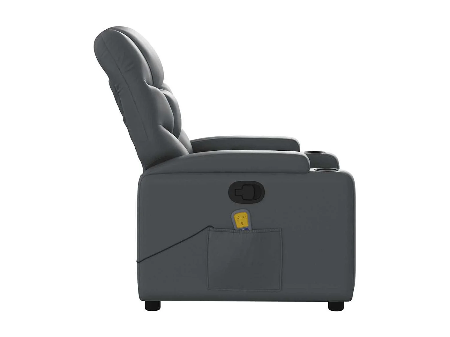 Fauteuil de massage inclinable Gris Similicuir