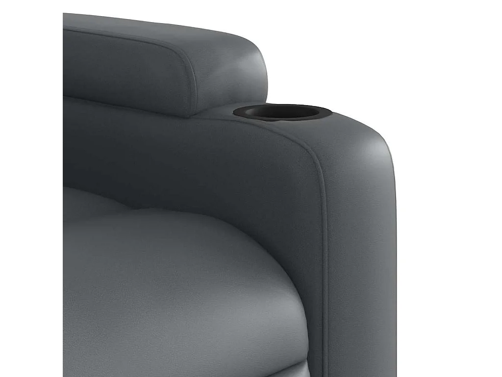 Fauteuil de massage inclinable Gris Similicuir