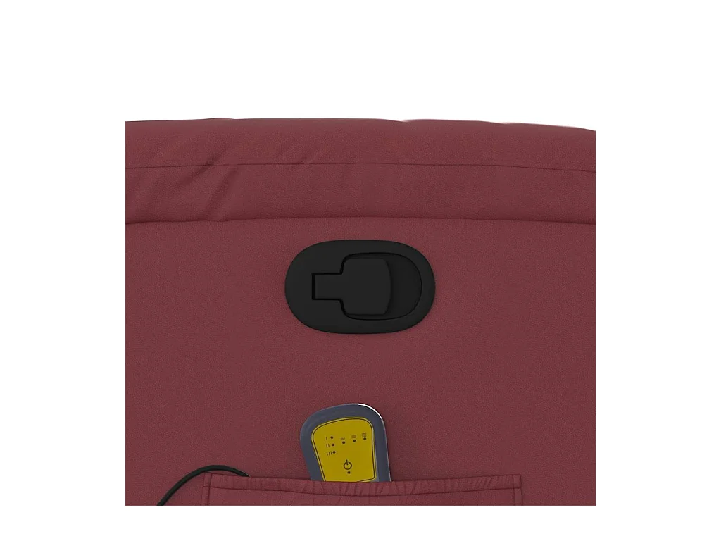 Poltrona Massaggiante Reclinabile Rosso vino in Similpelle