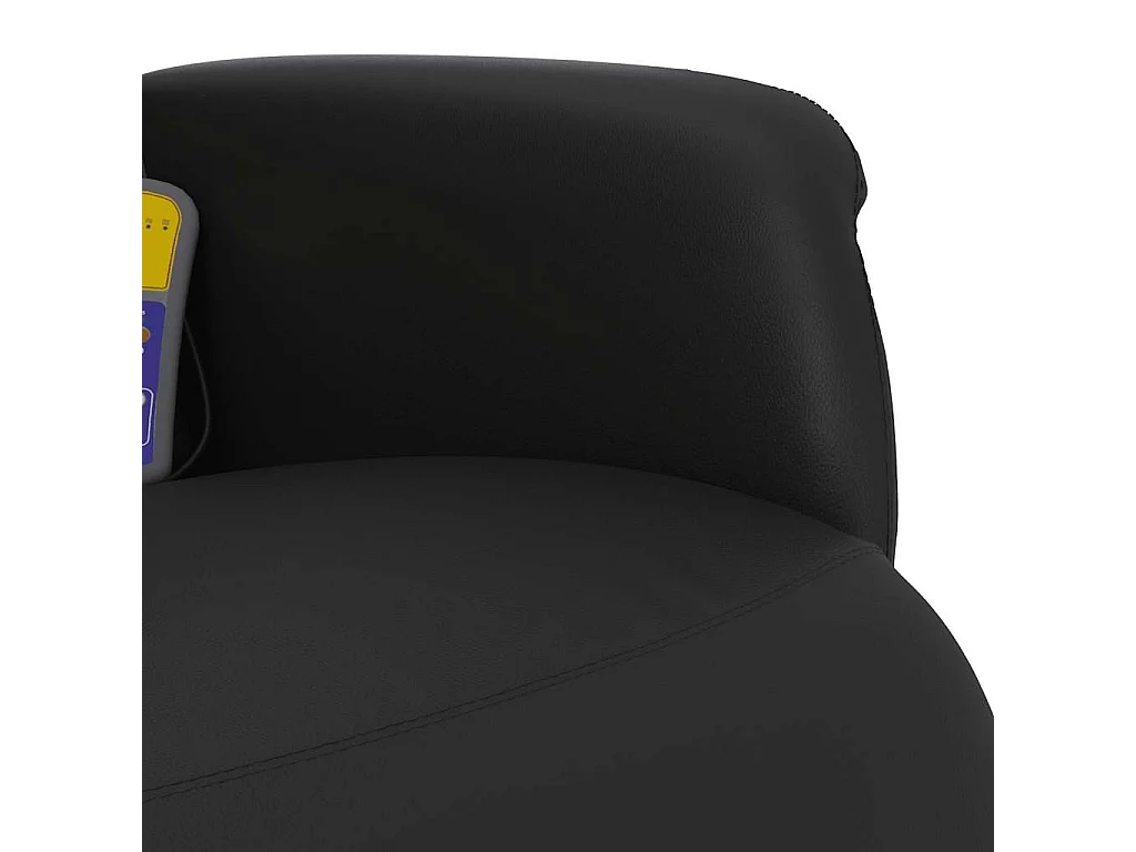 Massagesessel mit Fußteil Schwarz Kunstleder