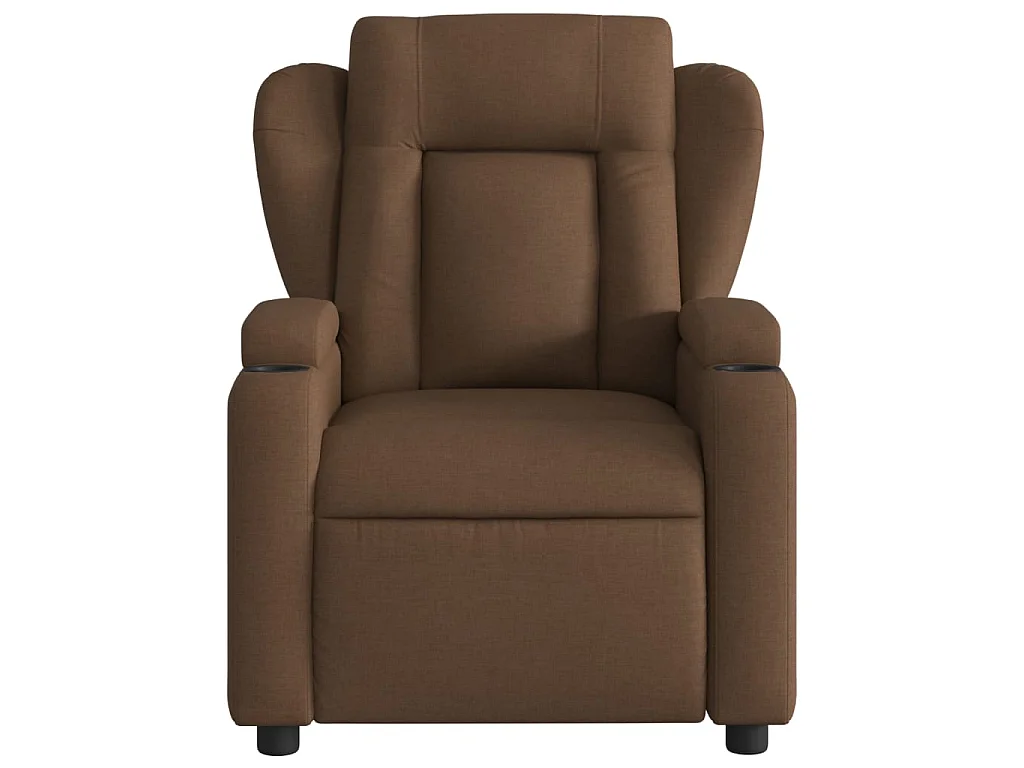 Fauteuil de massage inclinable Marron Tissu