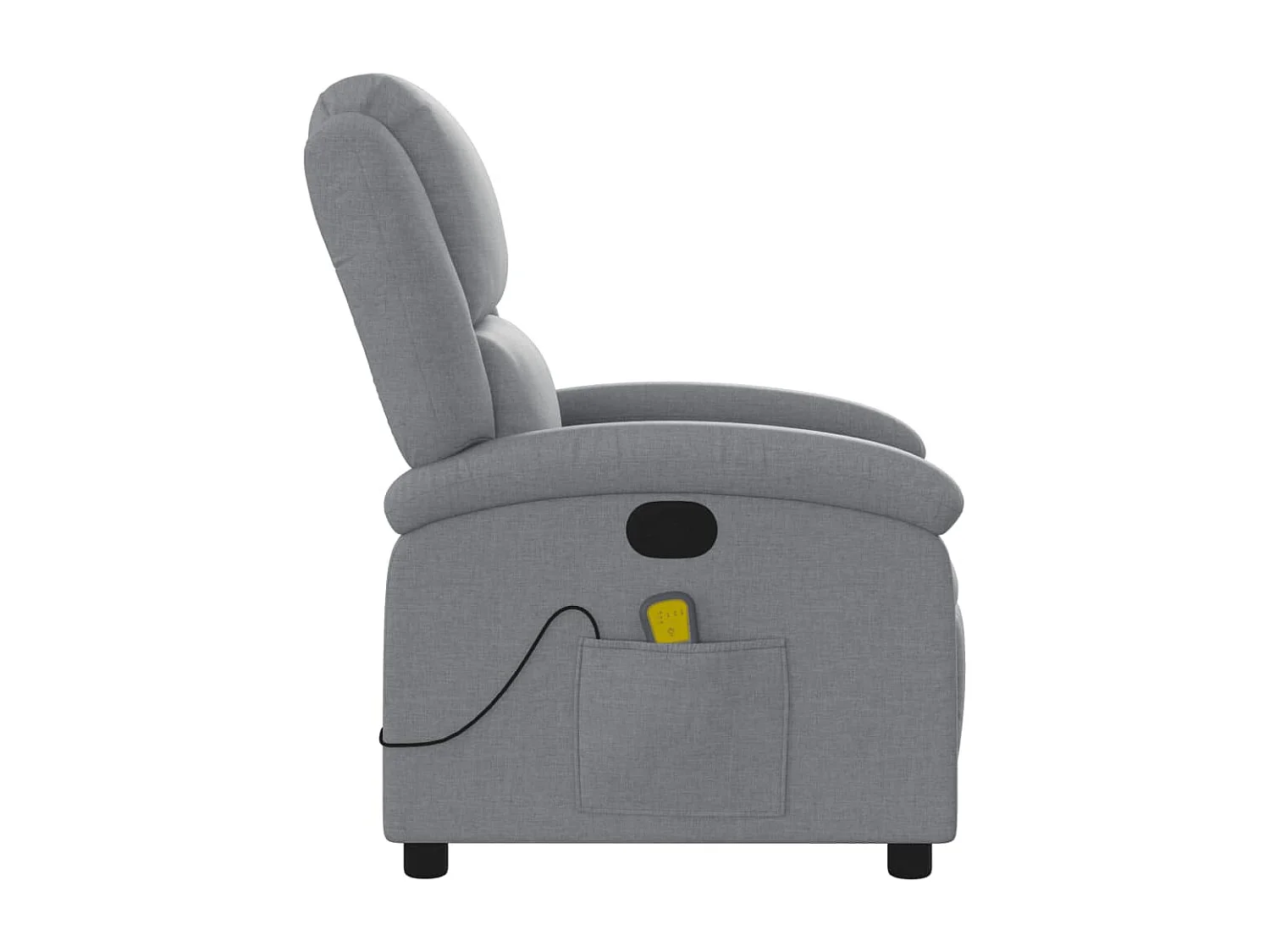 Fauteuil de massage inclinable Gris clair Tissu