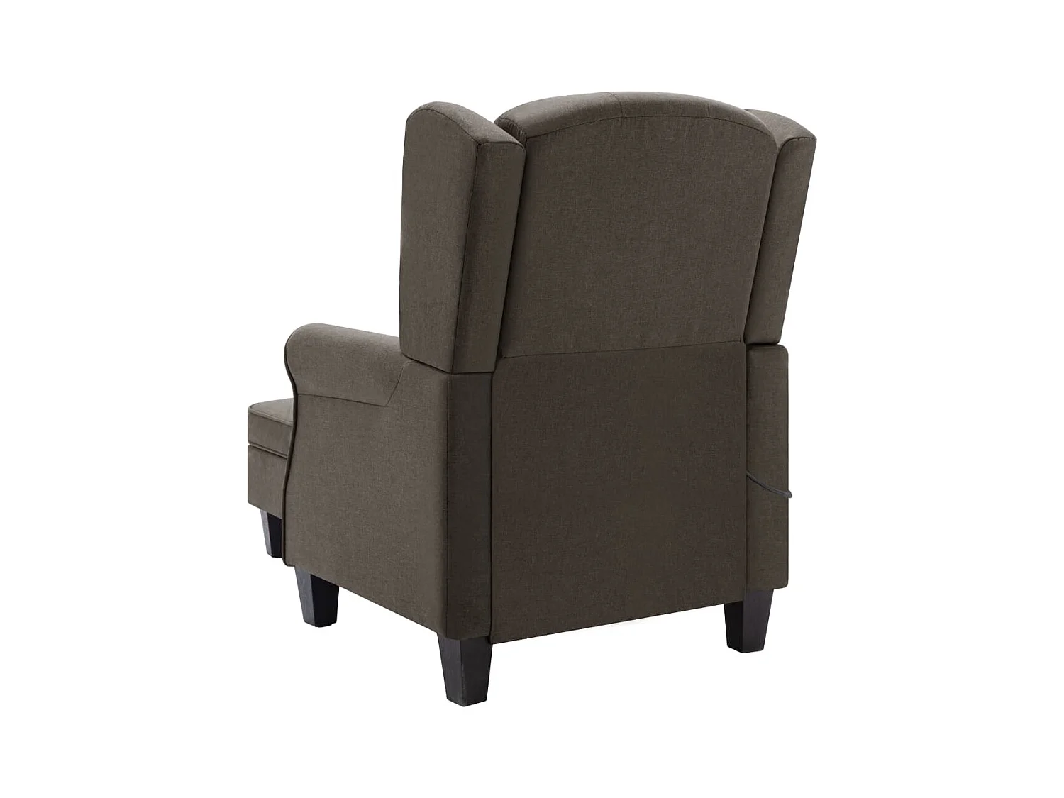 Fauteuil de massage avec repose-pied Taupe Tissu
