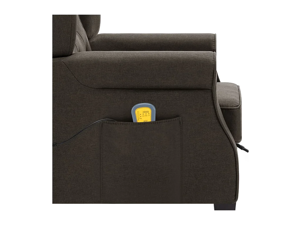 Fauteuil de massage avec repose-pied Taupe Tissu