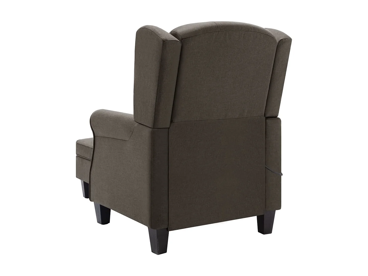 Fauteuil de massage avec repose-pied Taupe Tissu