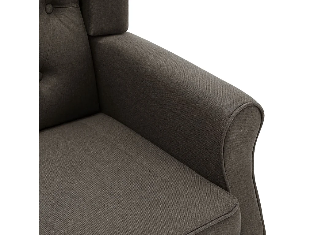 Fauteuil de massage avec repose-pied Taupe Tissu