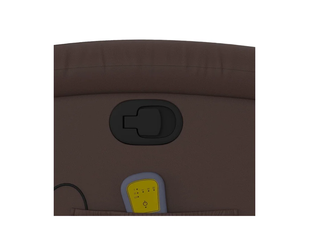 Sillón de masaje reclinable cuero sintético marrón