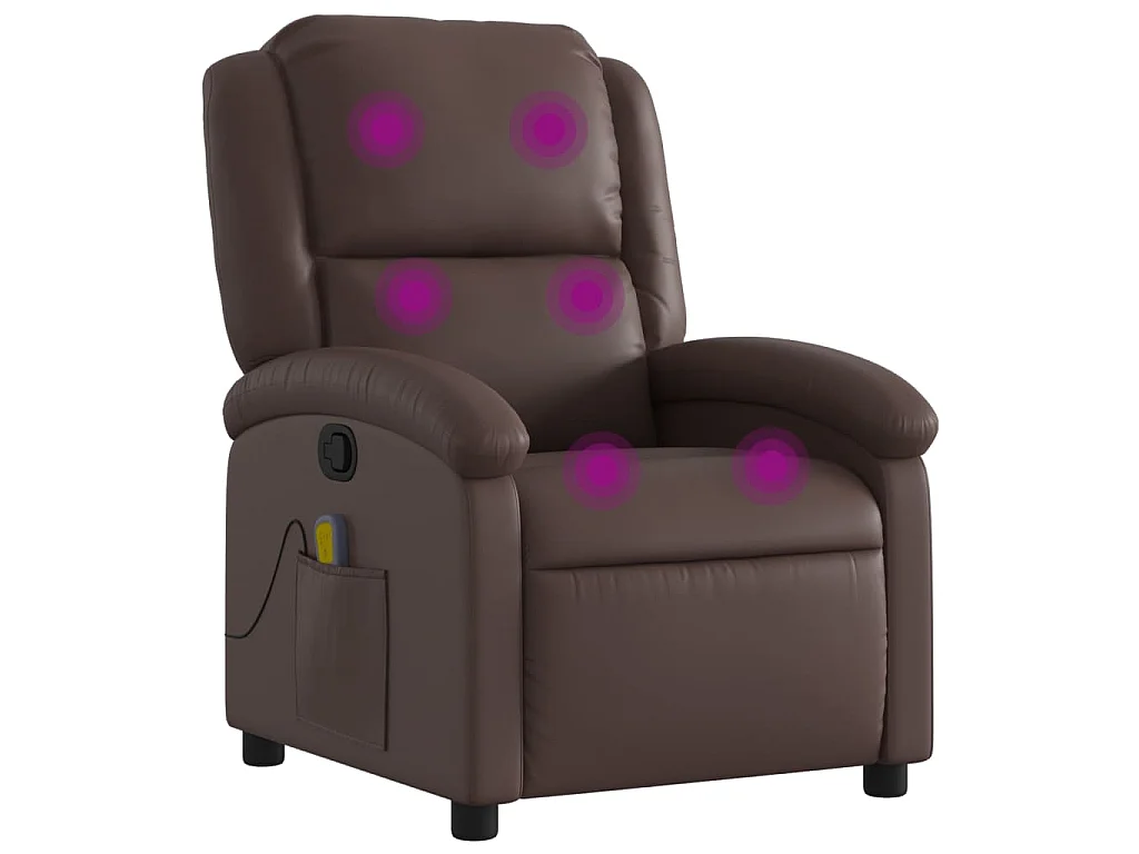 Fauteuil de massage inclinable Marron Similicuir