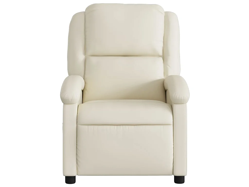 Fauteuil inclinable de massage Crème Similicuir