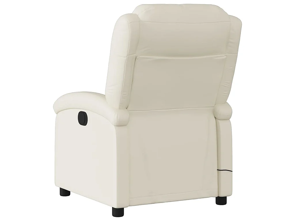 Fauteuil inclinable de massage Crème Similicuir