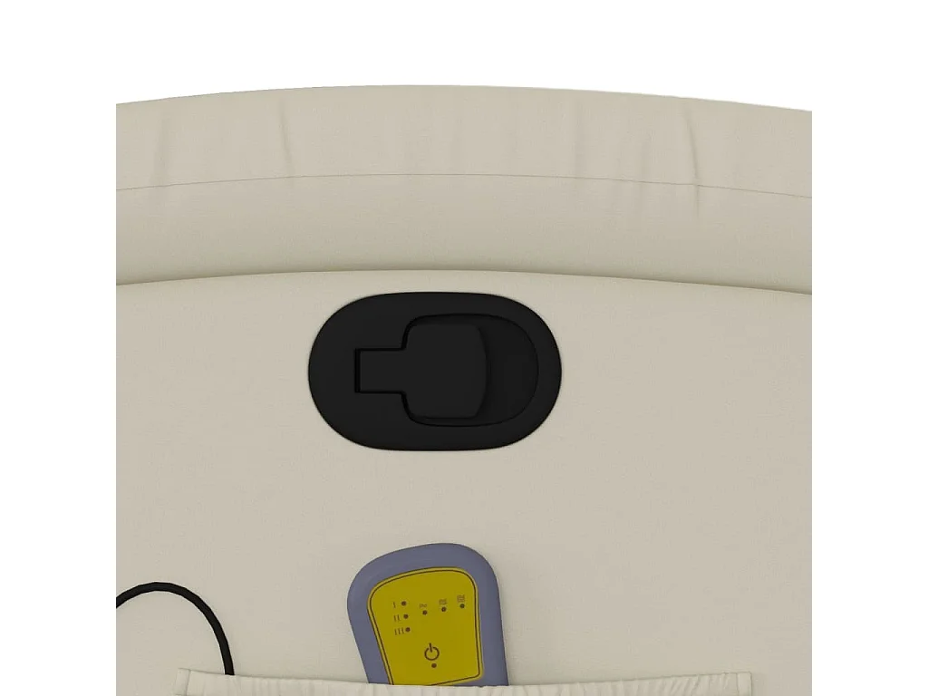 Fauteuil inclinable de massage Crème Similicuir