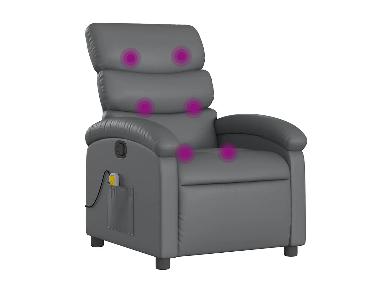 Fauteuil de massage inclinable Gris Similicuir