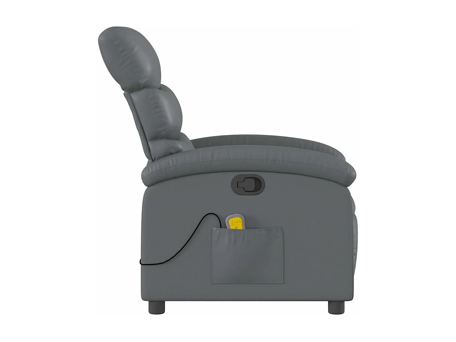 Fauteuil de massage inclinable Gris Similicuir