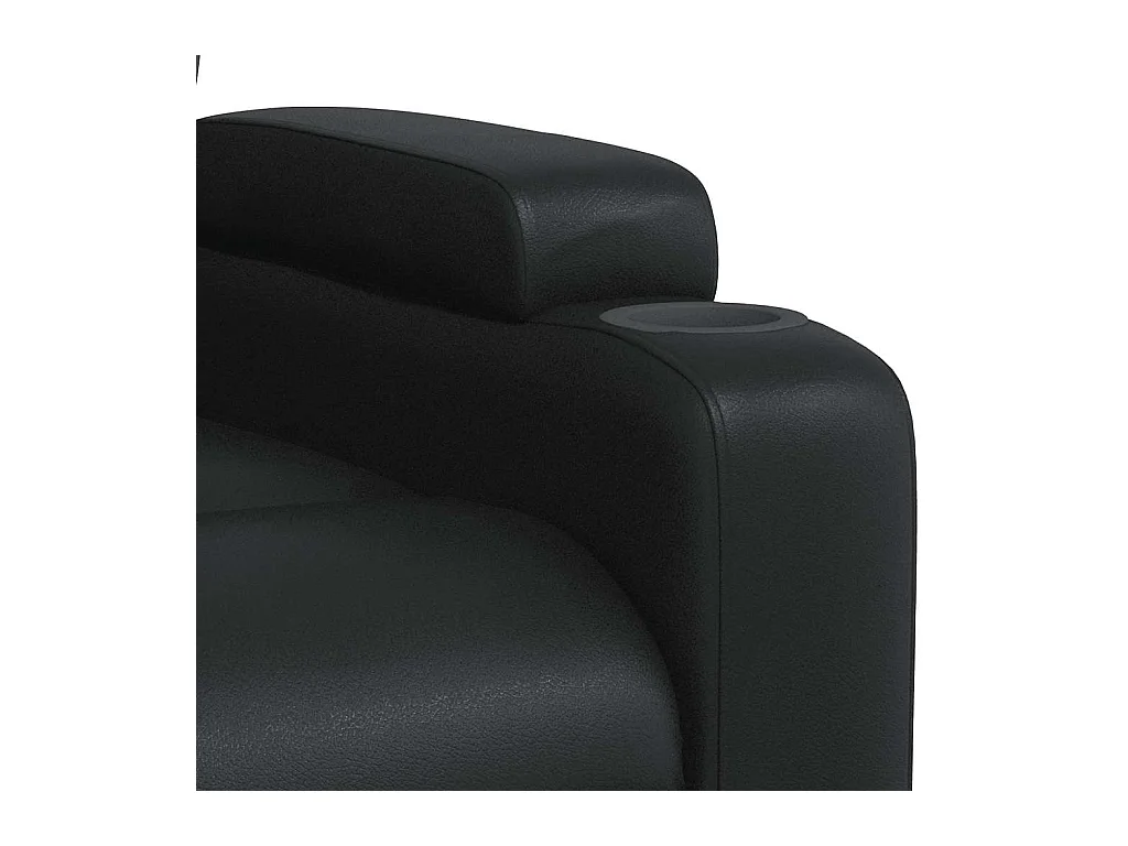 Fauteuil de massage inclinable Noir Similicuir