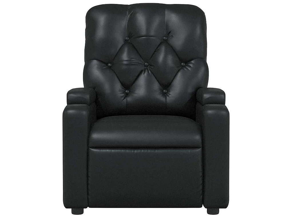 Poltrona Massaggiante Reclinabile Nera in Similpelle