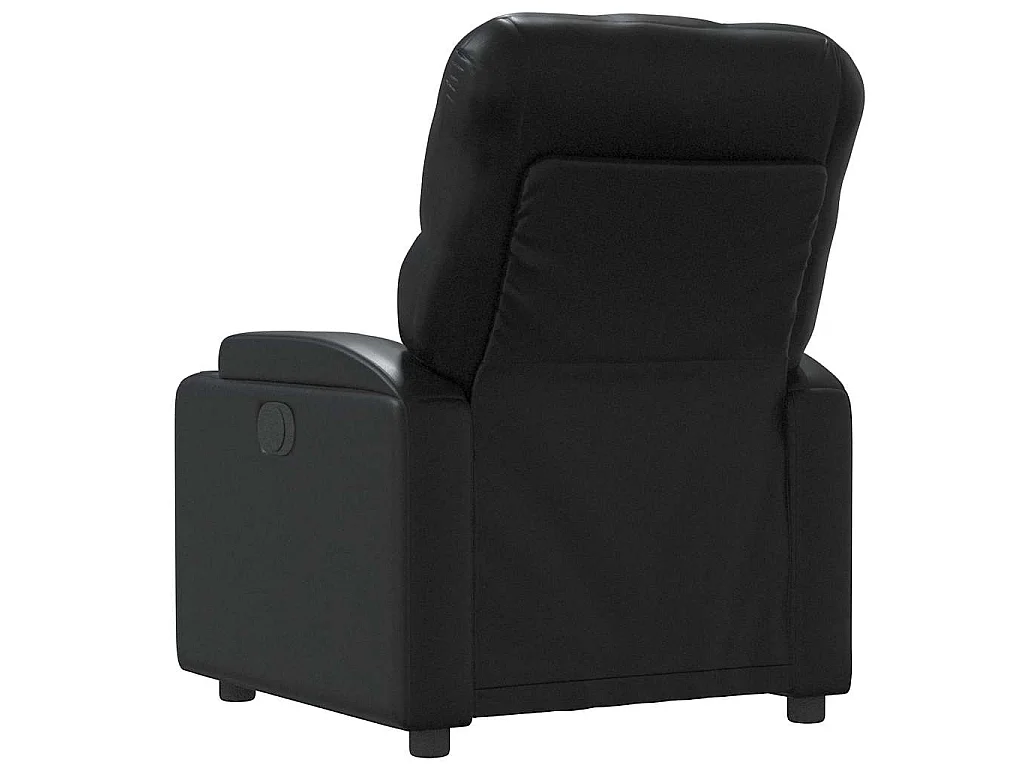 Poltrona Massaggiante Reclinabile Nera in Similpelle