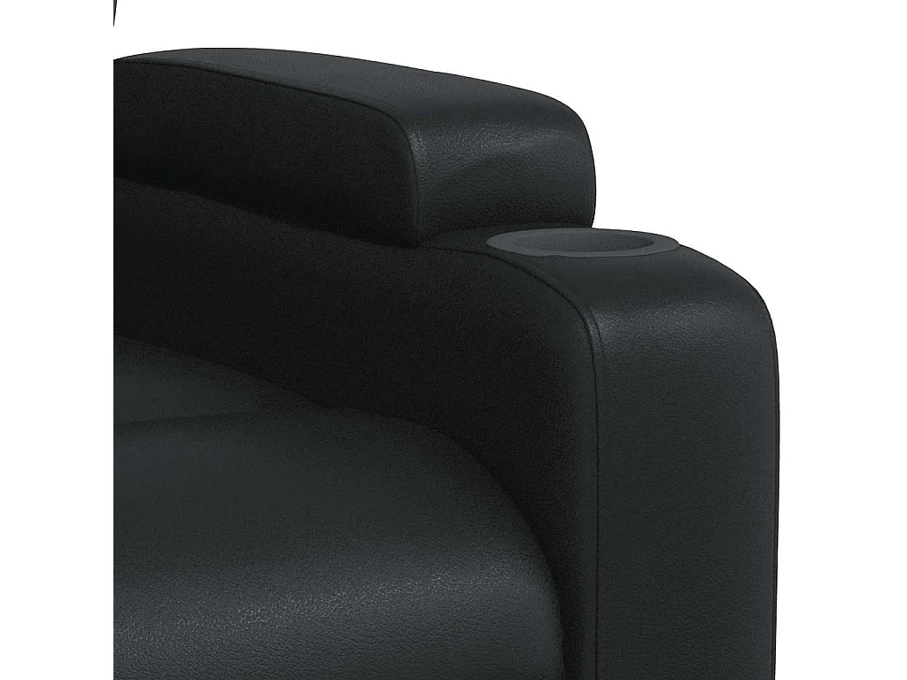 Fauteuil de massage inclinable Noir Similicuir