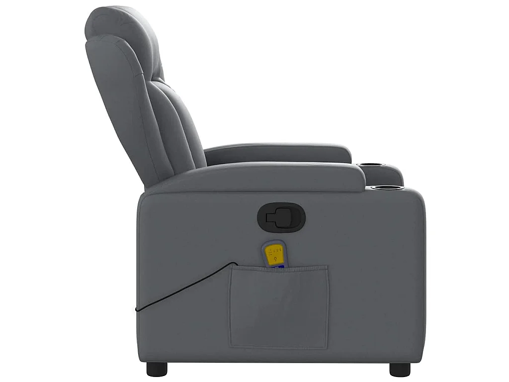 Fauteuil de massage inclinable Gris Similicuir