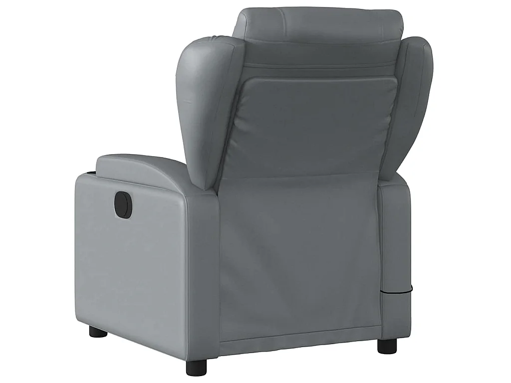 Fauteuil de massage inclinable Gris Similicuir