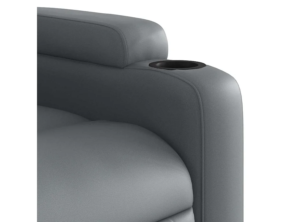 Fauteuil de massage inclinable Gris Similicuir