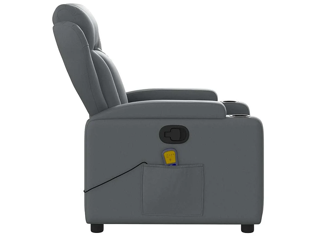 Fauteuil de massage inclinable Gris Similicuir
