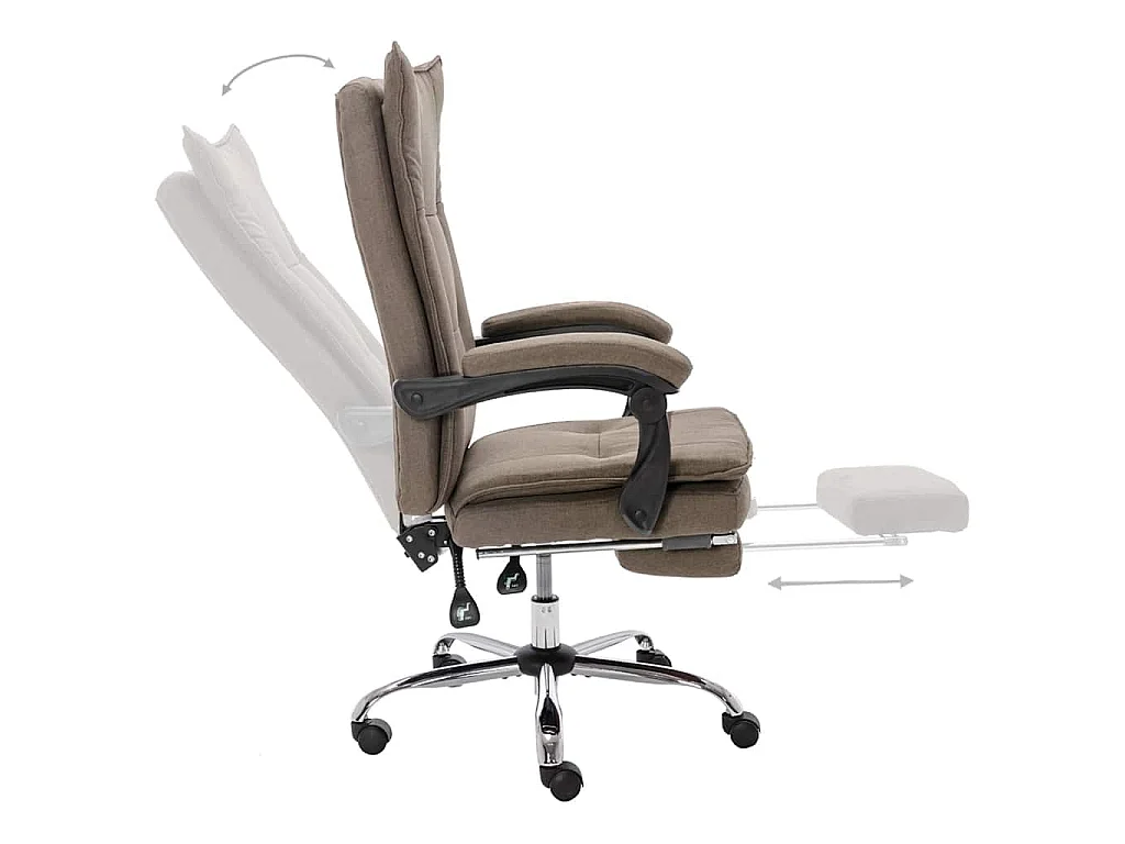 Chaise de bureau Taupe Tissu