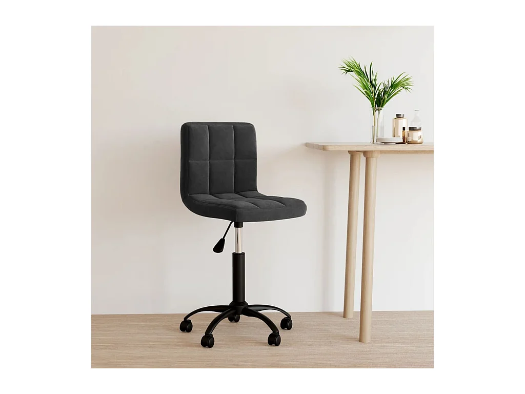 Chaise pivotante de bureau Noir Velours
