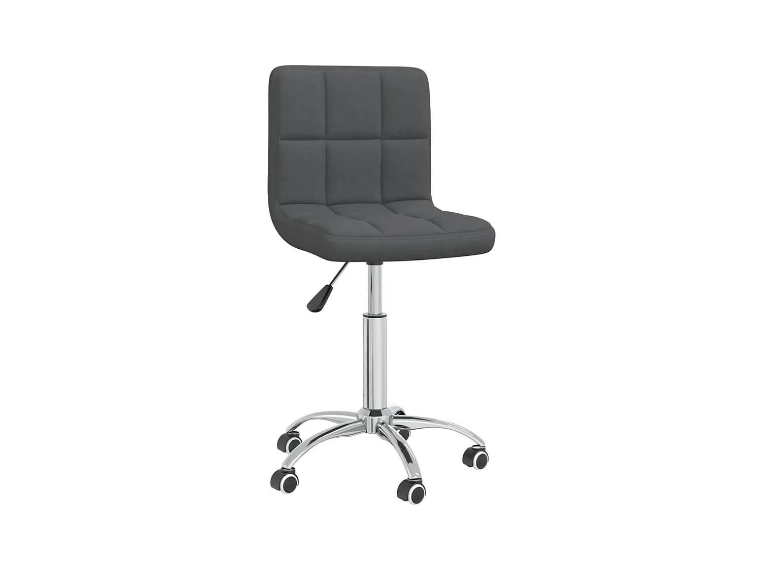 Chaise pivotante de bureau Gris foncé Tissu