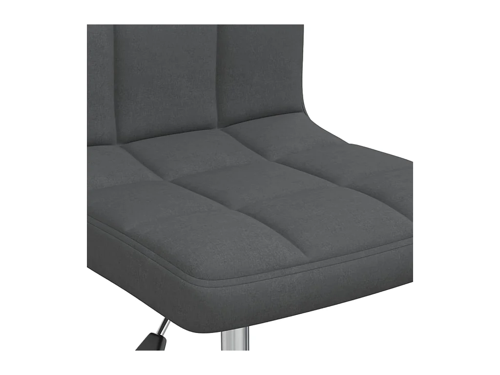 Chaise pivotante de bureau Gris foncé Tissu