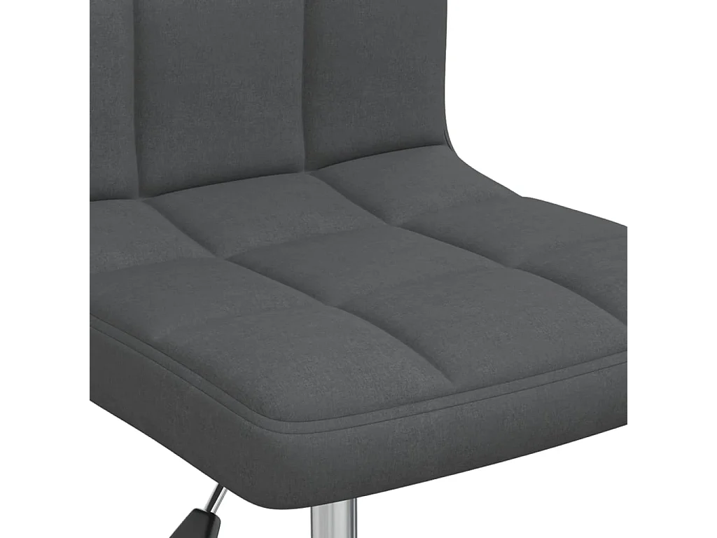 Chaise pivotante de bureau Gris foncé Tissu