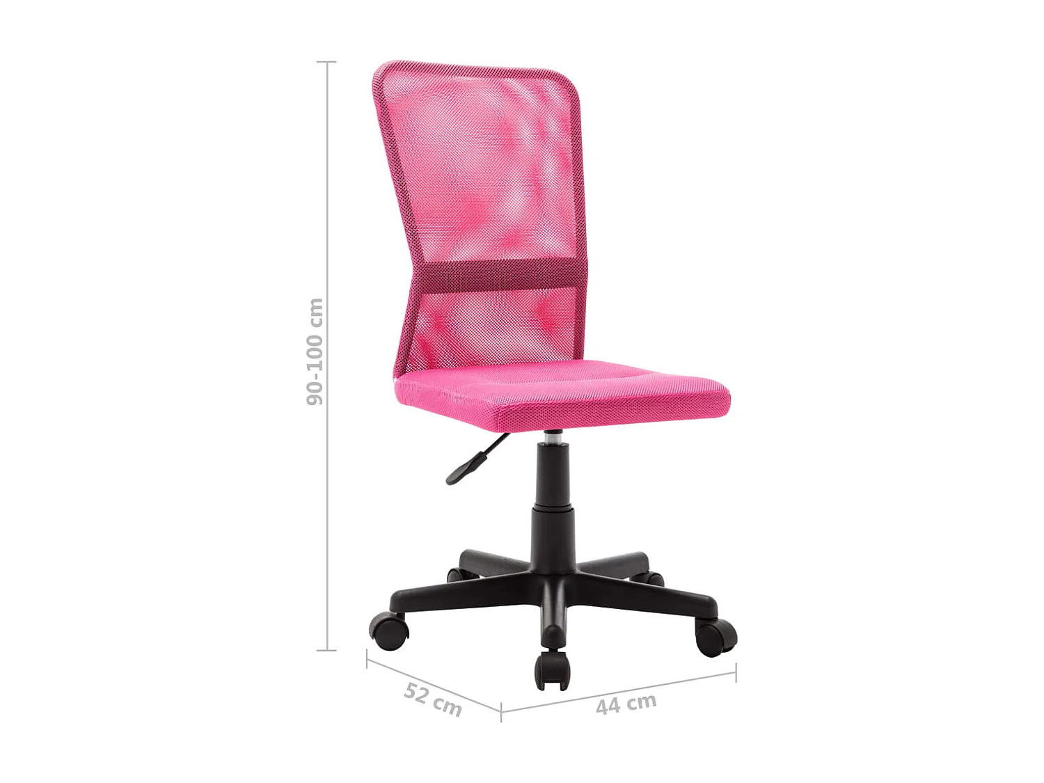 Chaise de bureau Rose 44x52x100 cm Tissu en maille