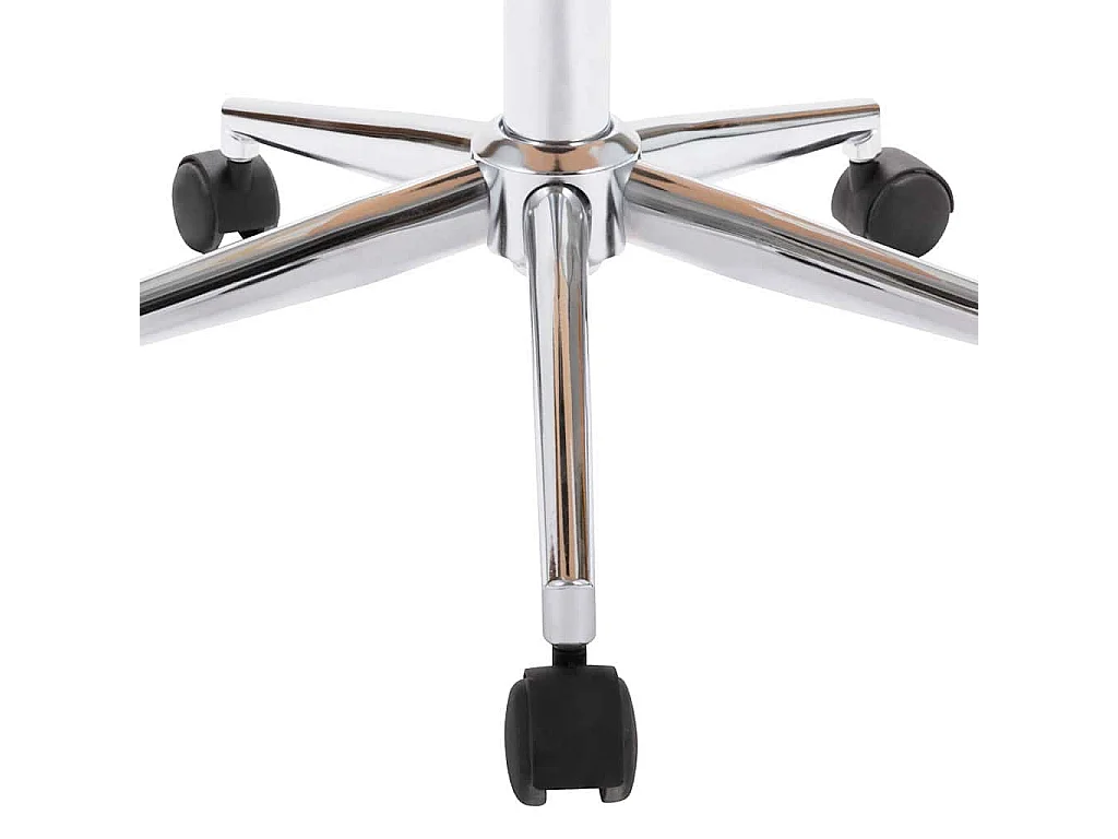 Chaise pivotante de bureau Crème Bois courbé et similicuir