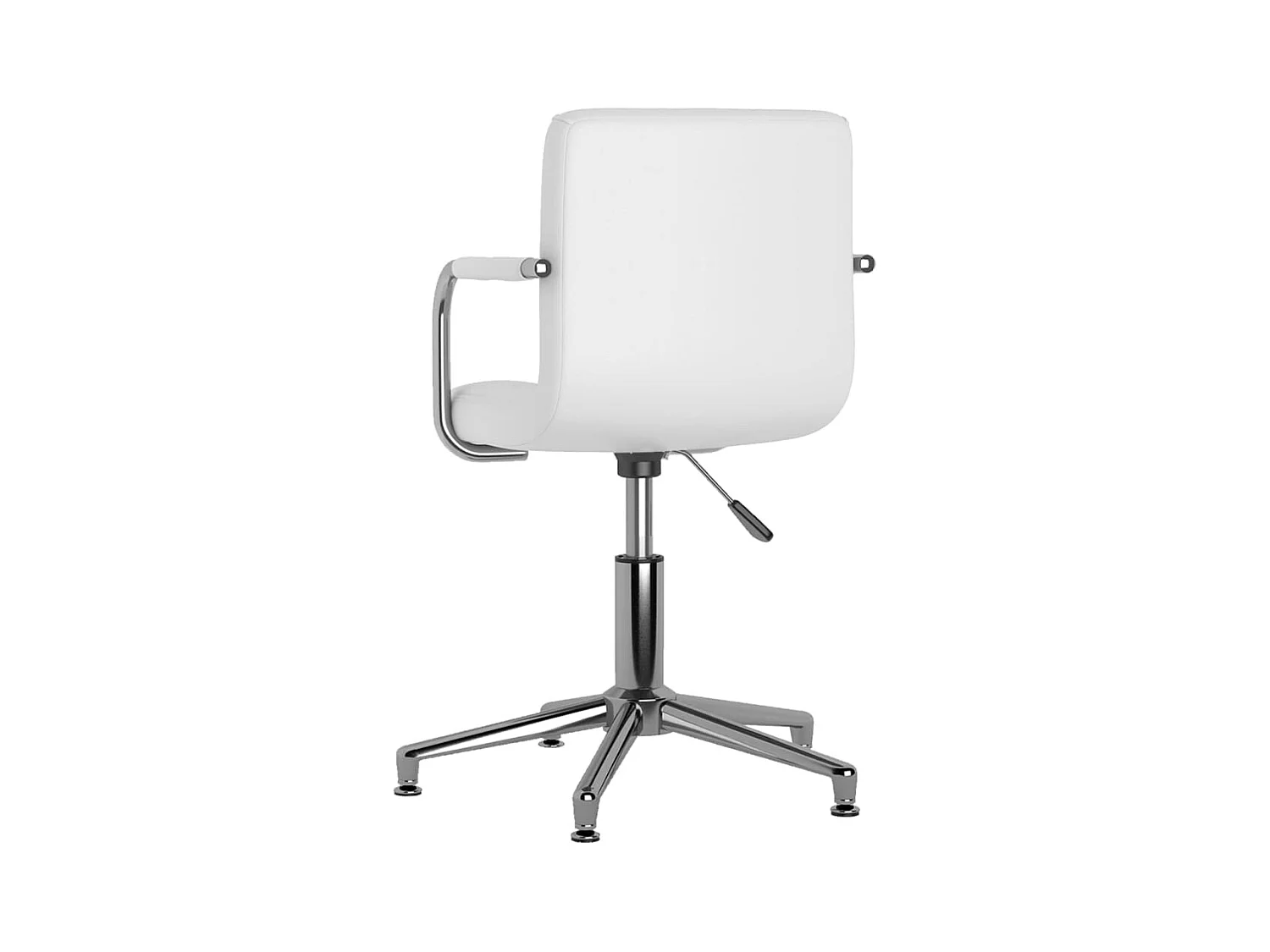 Chaise de bureau pivotante Blanc Similicuir