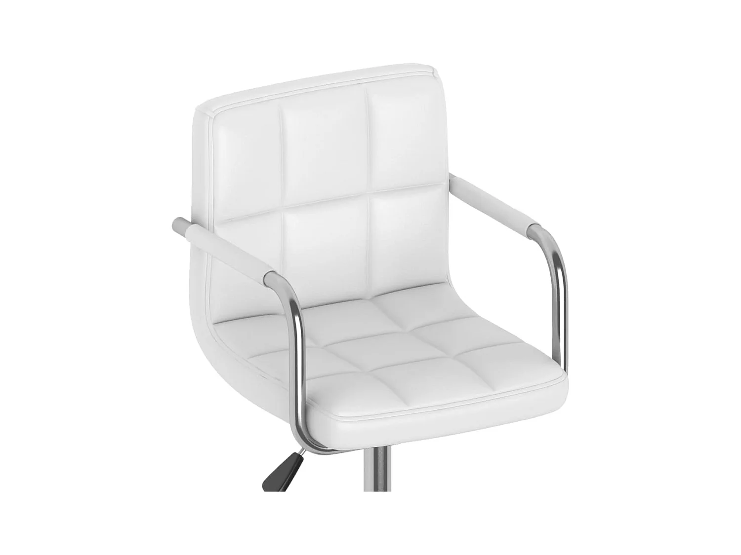 Chaise de bureau pivotante Blanc Similicuir