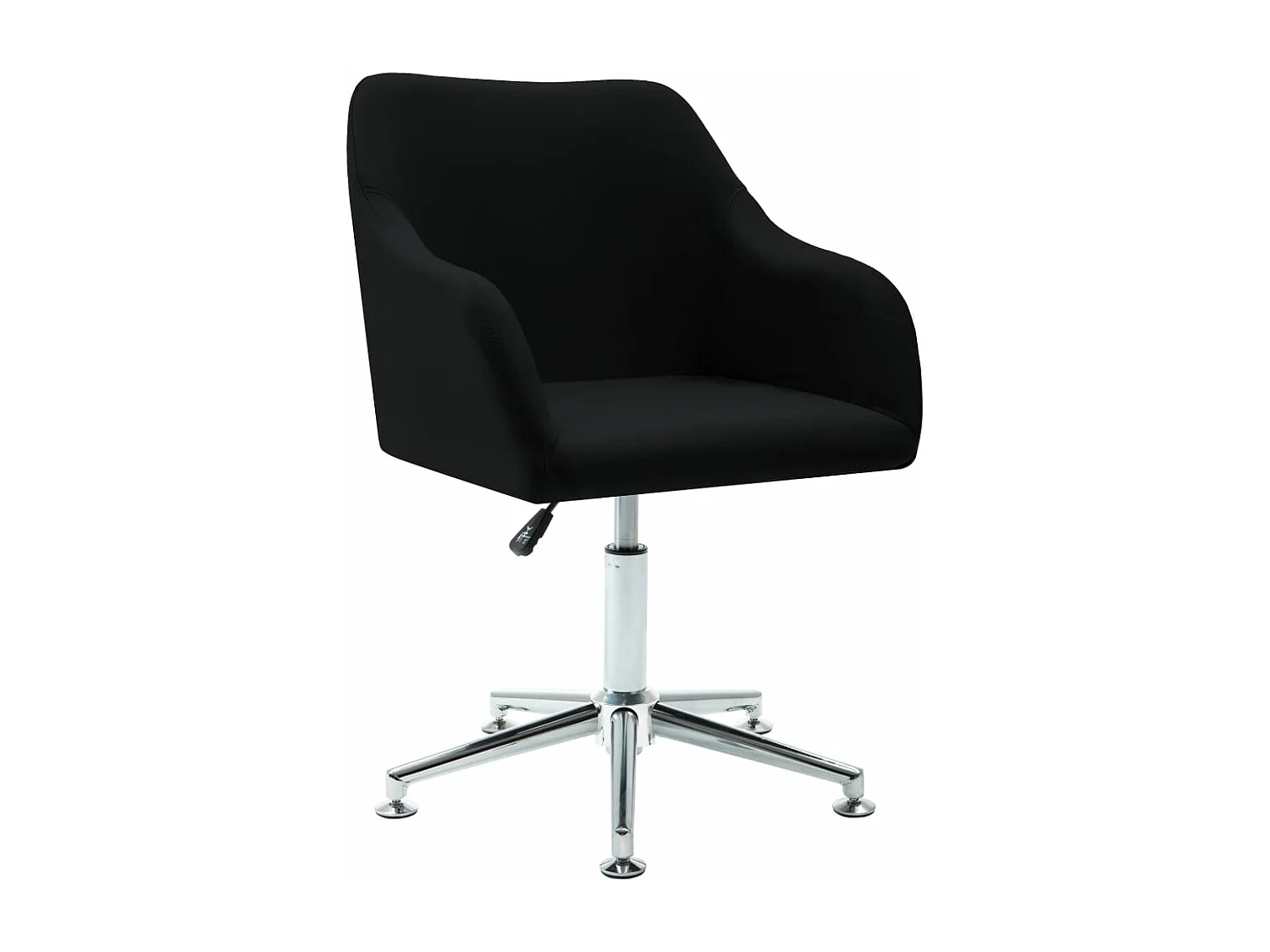 Chaise pivotante de bureau Noir Tissu