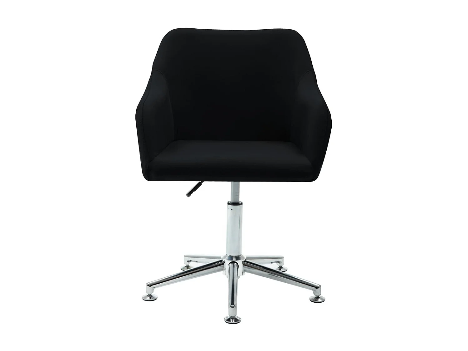 Chaise pivotante de bureau Noir Tissu