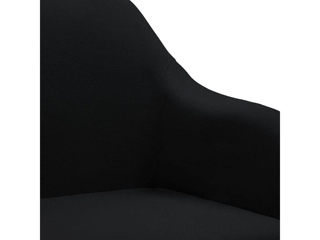 Chaise pivotante de bureau Noir Tissu