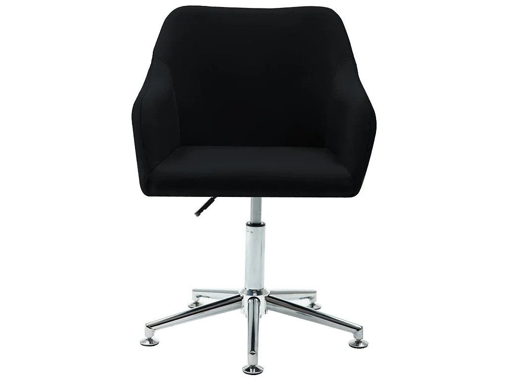 Chaise pivotante de bureau Noir Tissu