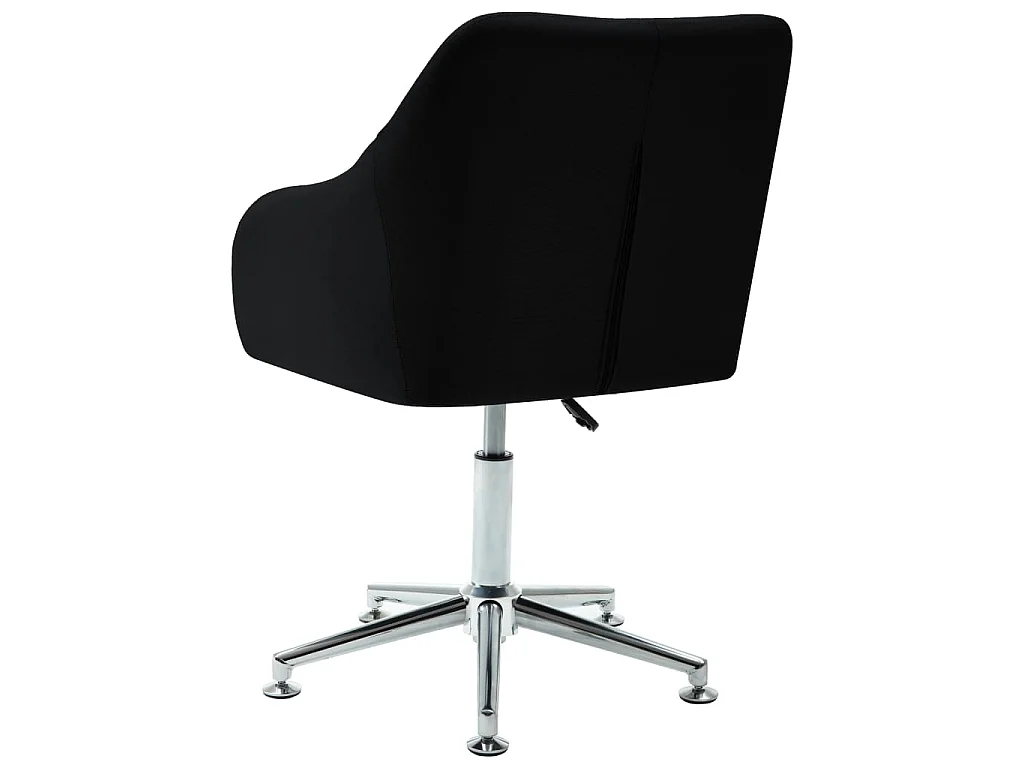 Chaise pivotante de bureau Noir Tissu