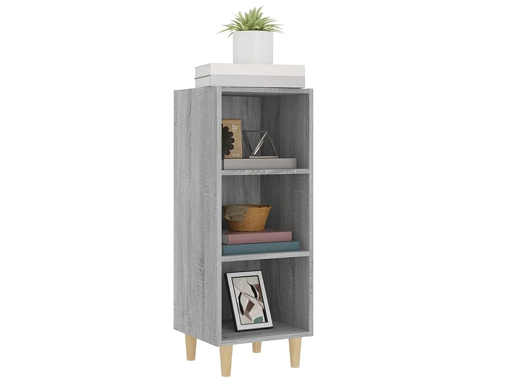Buffet Sonoma gris 34,5x32,5x90 cm Bois d'ingénierie