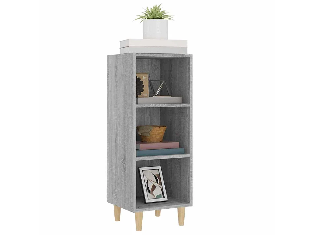 Dressoir 34,5x32,5x90 cm bewerkt hout grijs sonoma eikenkleurig