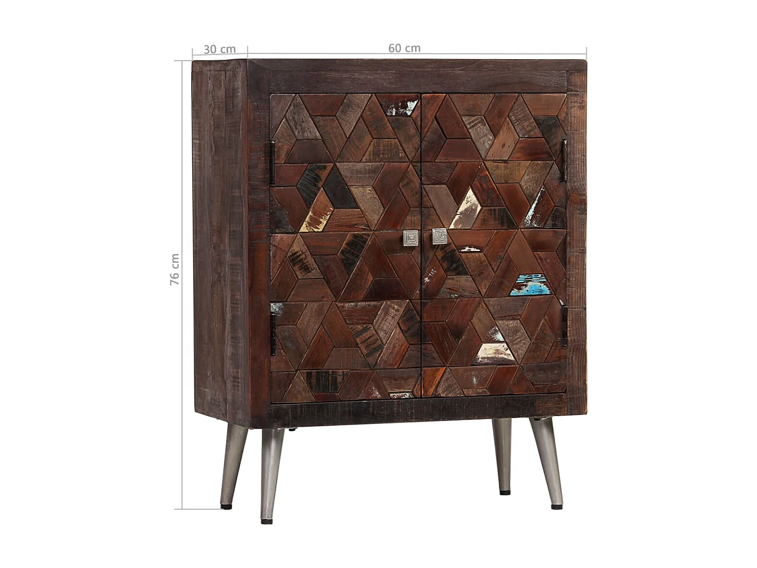 Credenza in Legno Massello di Recupero 60x30x76 cm