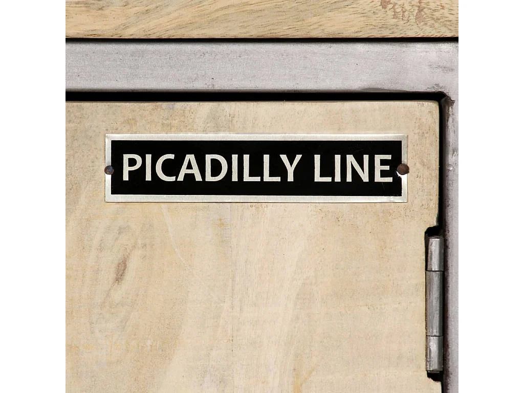 Buffet Bois de manguier massif et acier 65x33x76 cm